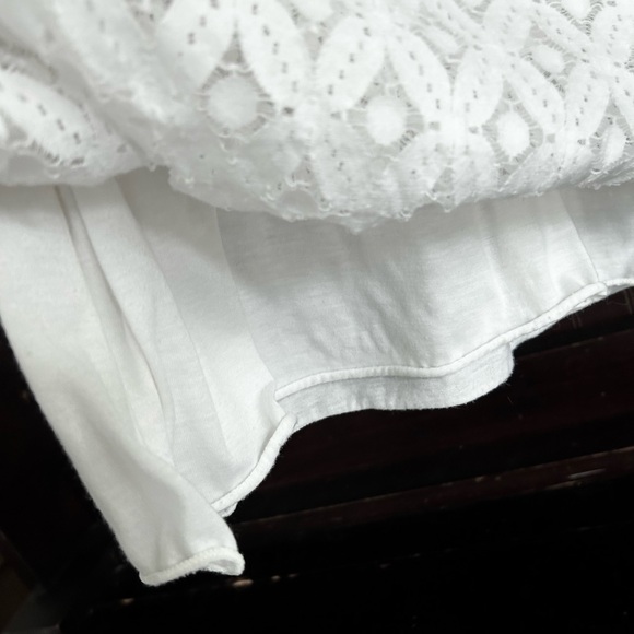 Y2K SOPHIE MAX Babydoll White Eyelet Lace Sun Dress Coquette Cottage Bridal Sz M - Picture 10 of 11